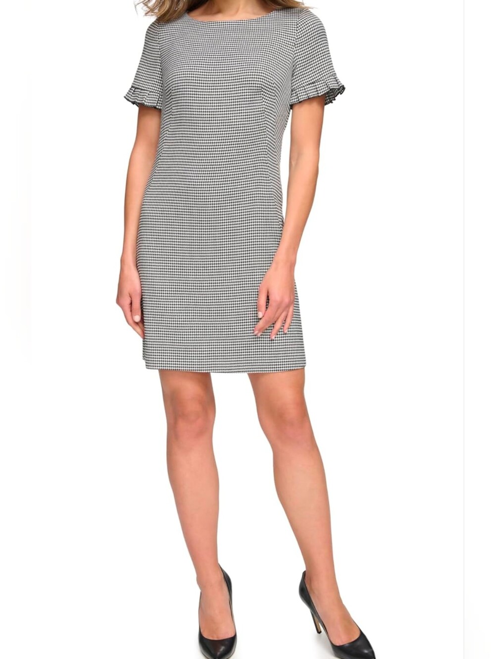 Tommy Hilfiger Black & White Houndstooth Mini Dress